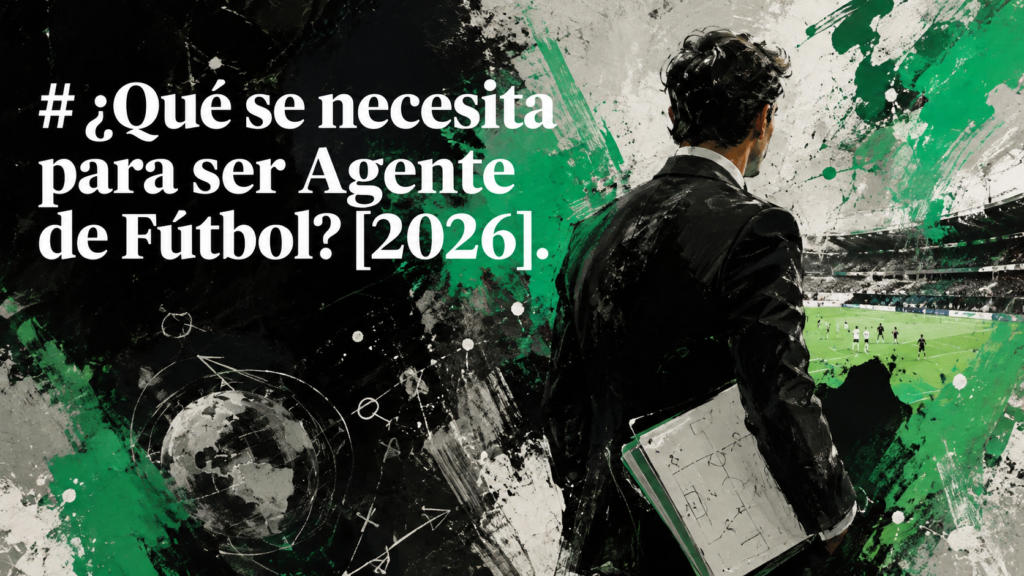 ¿Qué se necesita para ser Agente de Fútbol? [2026]